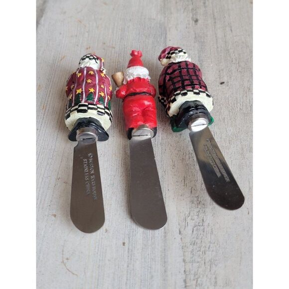 Boston Warehouse Santa Claus charcuterie‎ board Knife Set Xmas figure decor - Picture 6 of 7